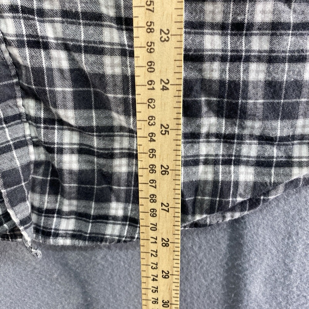 American Eagle Button Down Shirt Mens Large Black White Plaid Long Sleeve Casual - Picture 6 of 11